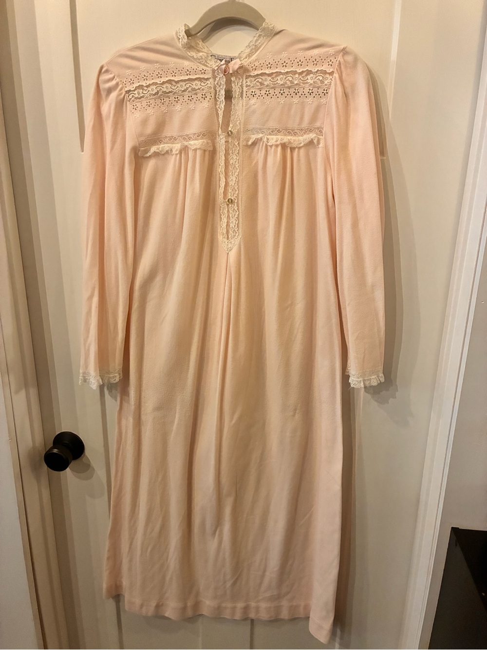 Dior Lace-Trim Lingerie Gown in Pale Pink
